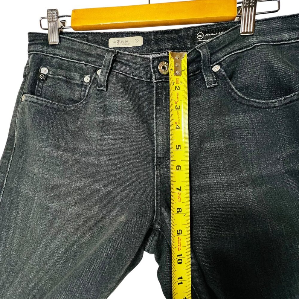 AG Adriano Goldschmied The Stevie Slim Straight Fit Womens Jeans Dark Wash 30R - Picture 11 of 15